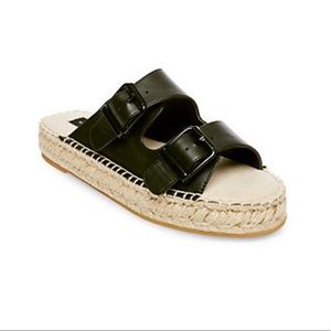Steven Lapis Buckle Flat Espadrille slides
